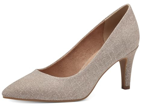 s.Oliver Damen Pumps Spitz mit Stilettoabsatz, Gold (Champagne Glit), 40 EU