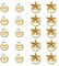 20 Stück Spirale Stern Haarnadeln Gold Metall Spule blond Haarnadeln Swirl Hair Twisters Set Haar Sideclip Make-up Friseur Bun Stick Pick Strass Spiralen für Frauen Hochzeit Braut prom (star+pearl)