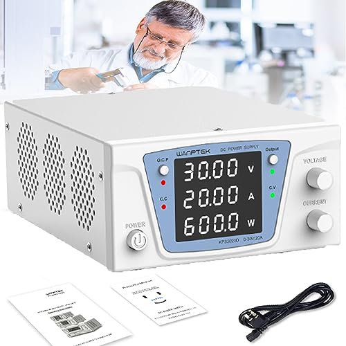 GBHJJ Fuente de alimentación CC Variable, Fuente alimentación Banco 30 V 50 A, Fuente alimentación conmutada Ajustable Potencia con Perilla Ajuste codificador, Interruptor OCP,KPS6030D(60V/30A)