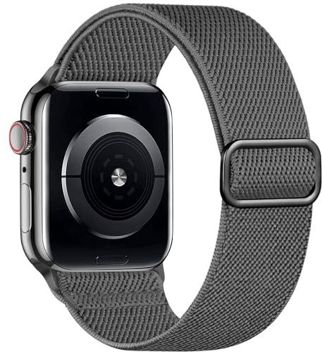 Correa elástica Solo Loop compatible con Apple Watch Series 9 de 1.61 pulgadas, 1.57 pulgadas, 1.73 pulgadas, 1.77 pulgadas, 1.49 pulgadas, para mujeres y hombres, correa deportiva trenzada elástica