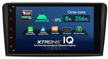 Radio GPS para Audi A3 Android 12 8 GB RAM 256 GB ROM 8 Core WiFi 4 G XTRONS IQ82A3AP