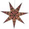 GURU SHOP Faltbarer Advents Leucht Papierstern, Weihnachtsstern 60 cm - Nina Schwarz-bunt, Papiersterne 60 cm