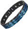 YINOX Superstarkes Magnetarmband für Herren, Magnetarmband aus Edelstahl, Armband mit blauer Linie für Herren, enthält 16 NdFeB-Magnete und hochwertige Geschenkbox (21 cm)