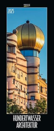 Hundertwasser Architektur - Kalender 2025 - Hochformat - Korsch-Verlag - Fotokalender - Fotokunst - Vertikal-Kalender - 28,5 cm x 69 cm