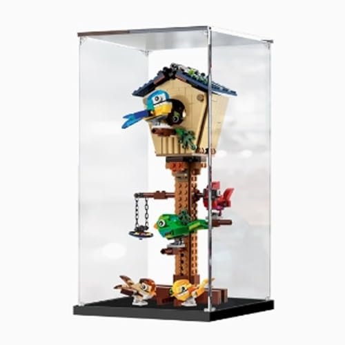 Acryl-Vitrine für Lego 31143 kreatives Vogelhaus, staubdichte, transparente Vitrine, Modellsammlungs-Vitrine (Modell nicht im Lieferumfang enthalten) (3 mm)