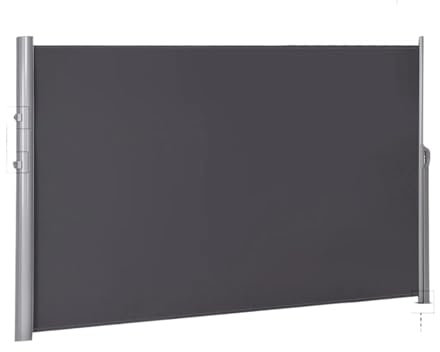 YXINAER Seitenmarkise Ausziehbar 118,5 x 63 Patio einziehbare Faltbare Seitenmarkise Sichtschutz Trennwand