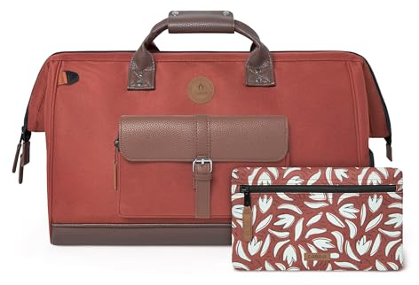 CABAIA - Reisetasche Duffle Adventurer San Cristobal 40L - Handgepäck 45x30x29 cm - Wasserabweisend & Vegan - 2 Taschen - Schuhfach - Weekender & Sporttasche für Damen & Herren - Terrakotta