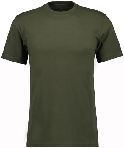 RAGMAN Herren T-Shirt Rundhals Singlepack Dunkelgrün-393, XXL