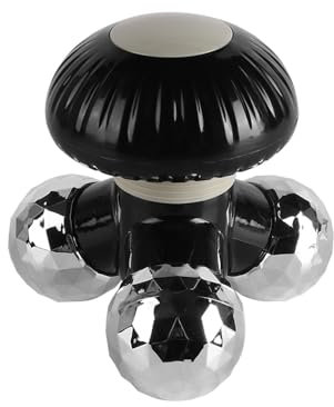 Sarini Mini masajeador eléctrico de Mano con vibración para Tejidos Profundos, masajeador Corporal portátil para Espalda, Cuello, Hombros y Manos, Funciona con USB o 3 Pilas AAA (Negro)