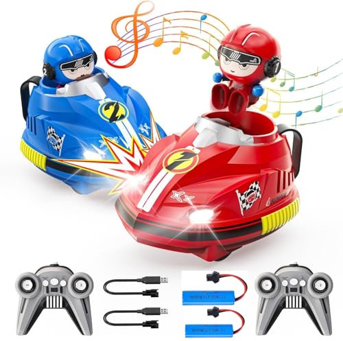 Yangers Remote Control Ejecting Bumper Car Kids Toys Age 3+, RC Race Car Parent Child Interaction Games, 2 Player Battles Cars with Light&Music, Christmas Birthday Gifts for Boys Girls