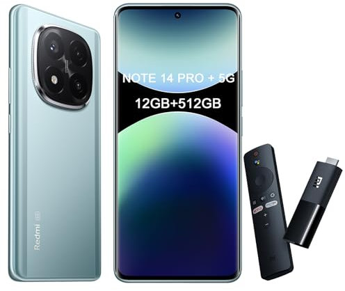 Xiaomi Redmi Note 14 Pro + 5G Smart TV Stick (blau Blue, 12 GB RAM, 512 GB Speicher) | Weltpremiere MTK Dimensity 7025 Ultra | 2100 Nits Segmenthellstes 120-Hz-AMOLED