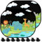 Parasole Auto Bambini,2 Pezzi Tendine Parasole Auto,44x35cm Parasole Auto Universali,Autoadesivo con 8 Ventose Calza Parasole Auto,Motivo Fauna Selvatica,Protezione Solare 99% Dai Raggi UV