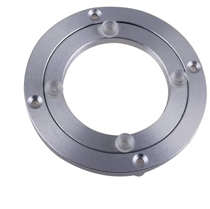 LZZYFPX 1 PCS 4/12 Zoll Plattenspieler Platte Tisch Glatte Drehtisch Aluminium Legierung Rotierenden Lager Plattenspieler Runde Tisch Lager(4 inch)