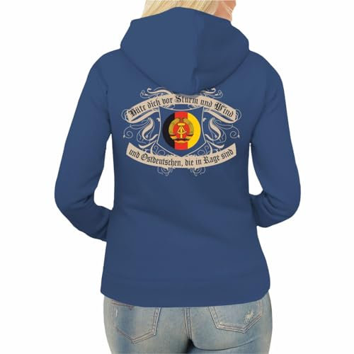 Spaß Kostet Damen Frauen Kapuzenjacke Hüte dich vor Ostdeutschen DDR NVA Ostdeutschland