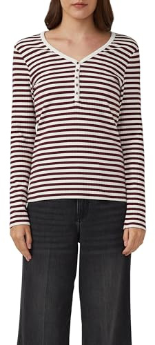 s.Oliver RIPP-Langarmshirt mit Knopfleiste im Slim Fit