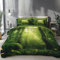 DLERFLOVR Bettwäsche 135x200cm Bettwäsche-Sets Tief im Wald Bettbezug 3teilig mit Kissenbezüge, Wendebettwäsche Bedding Tropische Pflanzen mit Reißverschluss