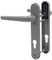 uPVC Door Handle 92mm PZ Sprung Pair for PVC and Composite Doors Matte Silver 122mm Fixing Centres