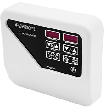 3-9kw Saunaofen Steuergerät,Saunaofen Temperaturregler Wandmontierter, Sauna Controller,mit Temperaturfühler 40-105℃ / 104-221℉, mit Überhitzungsschutz, Auslaufschutz und Speicherfunktion