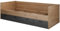 Lomadox Kojenbett 90x200 cm in Eiche mit Graphit, 3 Schubladen Bett Jugendbett Einzelbett Jugendzimmer Schlafzimmer Holzoptik modern