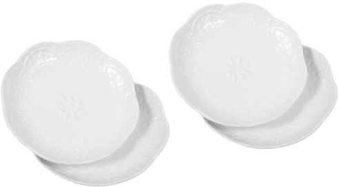 HOLIDYOYO 2 Series Plato De Salsa De Muescas De Cerámica Placas De Postres Rectangular Plato Pequeño Placas Para Servir Platos Para La Cena Placa De Microondas Largo Plano 2 Piezas*2