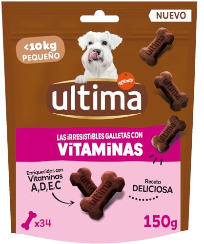 Ultima Snacks para Perros Mini/Pequeños Galletas con Vitaminas 7 x 150g