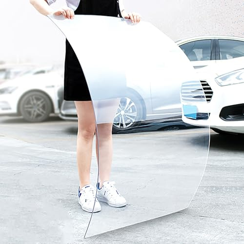 Plaque Polycarbonate Transparent, Feuille Acrylique PVC Plastique De 1mm, Panneau pour Toiture Abri De Jardin Transparents, pour Serre, Auvent, Abris d'autobus(1x9m/3.28x29.5ft)