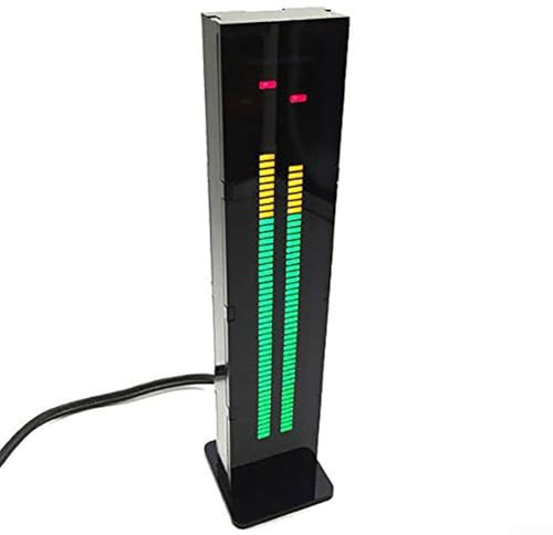 Dual Channel LED Schallpegelmesser, Home Audio Splitter Adapter, LED Digital Music Spectrum Visualizer, AS60 Stereo Spektrum Analyzer