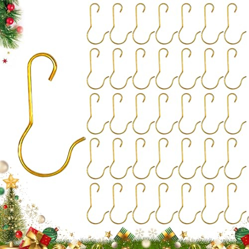 QIZHIQIAMY Aufhänger für Weihnachtskugeln, 100 PCS Christbaumkugel Aufhänger, Weihnachtskugel Haken, Christbaumkugeln Haken, Kugelaufhänger für Weihnachtsbäume, Girlanden, Weihnachtskugeln (G)