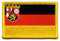 Flaggenfritze Flaggen Aufnäher Deutschland Rheinland-Pfalz Fahne Patch + gratis Aufkleber