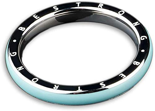 viva-adorno® Damen Ring Motivation Ring Edelstahl in Pastellfarben mit Gravur Be Strong RS51, Türkis, Gr. 52