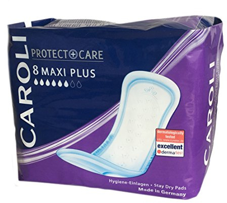 Caroli Inkontinenz Hygiene-Einlagen Maxi Plus, 2er Pack (2 x 8 Stück)