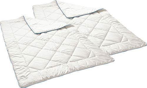 Irisette Leichtsteppbett 2er-Pack 100% Schurwolle weiß Größe 155x220 cm