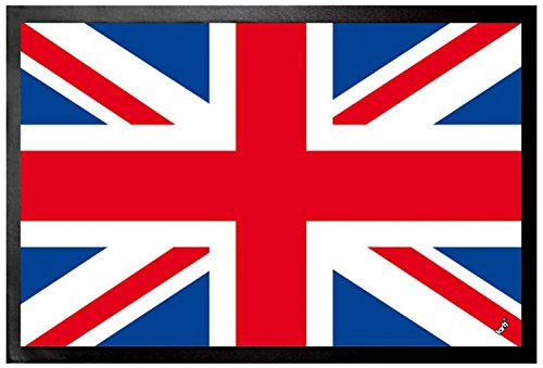 1art1 Flaggen Der Welt Großbrittanien Länder-Flagge, Union Jack Fußmatte Dekomatte Innenbereich | Design Türmatte 60x40 cm