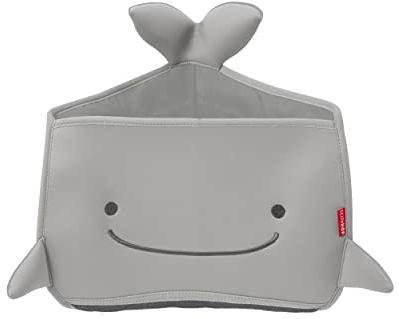 Skip Hop Moby Bath Toy Organizer For Babies And Toddlers, Corner Bath Tub Storage, Grey