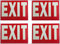 Exit-Schild, leuchtet im Dunkeln, 30,5 x 20,3 cm, nachleuchtend von natraco (4 Stück)