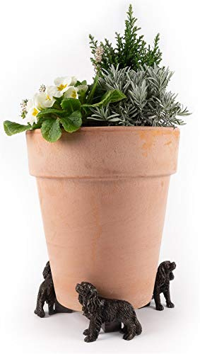 Potty Feet Cavalier King Charles Spaniel Figures Plant Pot Feet - Planter Support - Handmade Decorative Ornaments - 3pcs