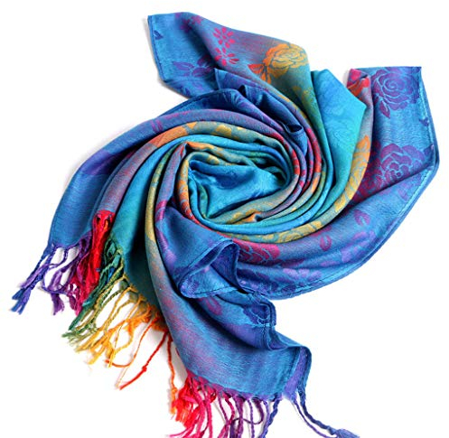 Lazzboy Frauen Lady Fashion Folk-custom Retro Quaste Schal Wrap Travel Schals Damen Pashmina Stola Für Schultertuch Eleganter Mit Floralem Muster In Vielen Farben(O)