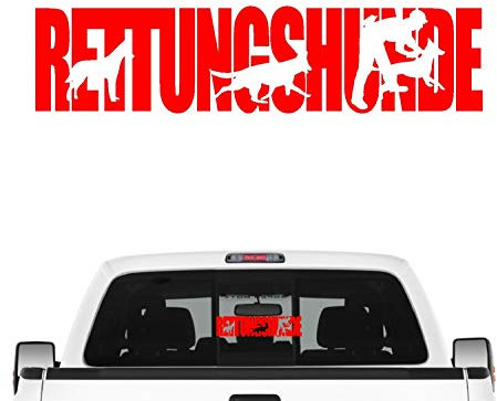 siviwonder Rettungshunde Hundesport Auto Aufkleber Hund Folie Mantrailing Suchhunde Farbe Rot, Größe 45cm