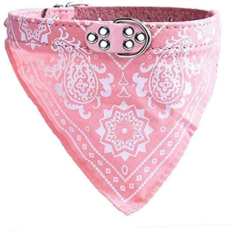 BAULMD Bandana für Hund Dreieck Hundehalstuch, Dank Reversible Style Halstuch Hundehalstuch,Verstellbar Hunde Halsband für kleine Weihnachten Haustier (Pink)