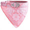 BAULMD Bandana für Hund Dreieck Hundehalstuch, Dank Reversible Style Halstuch Hundehalstuch,Verstellbar Hunde Halsband für kleine Weihnachten Haustier (Pink)