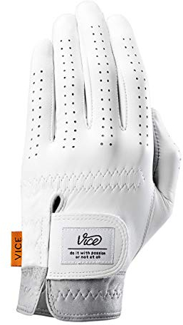 Vice Golf Pure White | Leder Golfhandschuh | Eigenschaften: Direktes Gefühl, Volle Kontrolle, Maximaler Halt, Idealer Komfort | Profil: Für ambitionierte Golfer