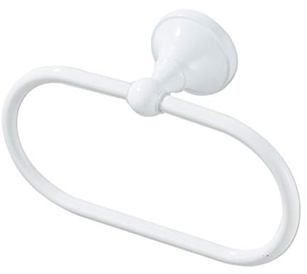 IMIKEYA Wand-Montiert Handtuch Ring Edelstahl Handtuch Haken Moderne Hand Handtuch Halter für Bad Küche Weiß