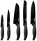 hecef 5 Stücke Küchenmesser, Edelstahl Scharfes Messerset mit Marmormuster-Beschichtung, Profi Kochmesser und Gemüsemesser ect.