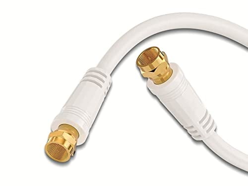 sonero Antennenkabel SAT Kabel Koaxialkabel Satelitenkabel TV 15,0m 4fach geschirmt, für HDTV, Receiver, Internet, Satelit, DAB, Radio, weiß