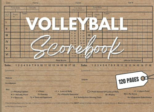 Volleyball Scorebook: Volleyball Score Record Book 8.25 X 6 Inches Score book, 120 Pages, 60 Sheets