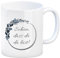 Schön dass du da bist! Kaffeebecher mit Blumenkranz herrlich wunderbar Kaffeepott Trinkschale edel Gebinde Bukett Strauß Blumen Bouquet Spruch Slogan Sinnspruch Lebensregel
