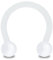Treuheld® Hufeisen Piercing aus Kunststoff | Farbe: Weiß | Größe: 1,2 x 8 mm (Kugeln: 2,5mm)