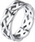 FaithHeart Silber Bandring für Damen Mädchen 7mm breit Irischer Keltischer Knot Ring Ehering Verlorbungsring für Freundin Ehefrau