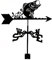 ANCNA Poisson en métal Girouette Animal Girouette Indicateur de Direction du Vent avec Montage sur Le Toit Décorations de girouette de Jardin sur Le Toit pour l'extérieur de la Cour de la Ferme GA