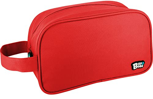 Grafoplás Bits & Bobs Trousse carrée avec poignée latérale, 28 x 18 x 10 cm, Rouge, 28x18x10cm, Trousse de Toilette carrée avec poignée sur Le côté